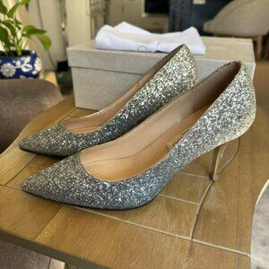 Jimmy Choo Love 85mm (Denim Blue/Silver Glitter)